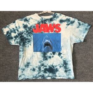 Mad Engine Jaws Tie Dye Graphic T Shirt Mens XL Shark Movie Film